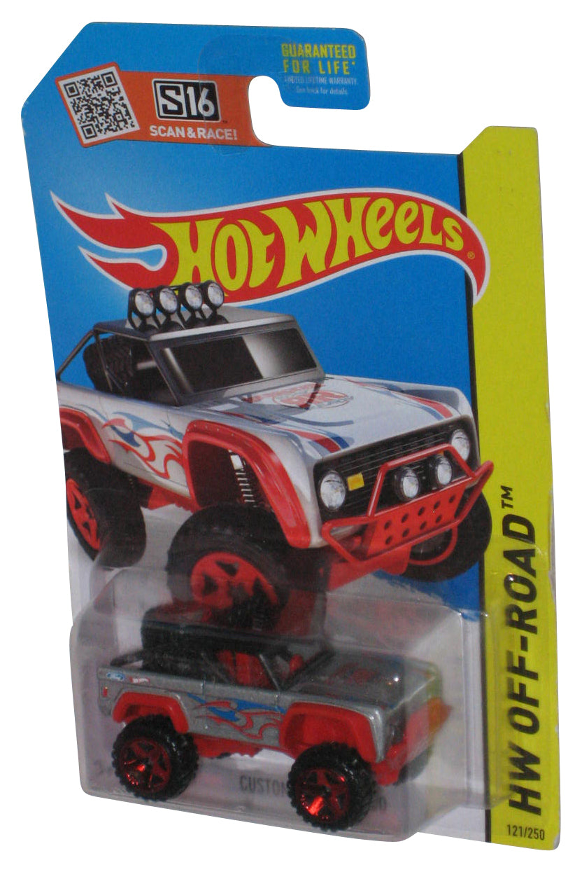Hot Wheels HW Off-Road (2013) Silver & Red Custom Ford Bronco Toy 121/250
