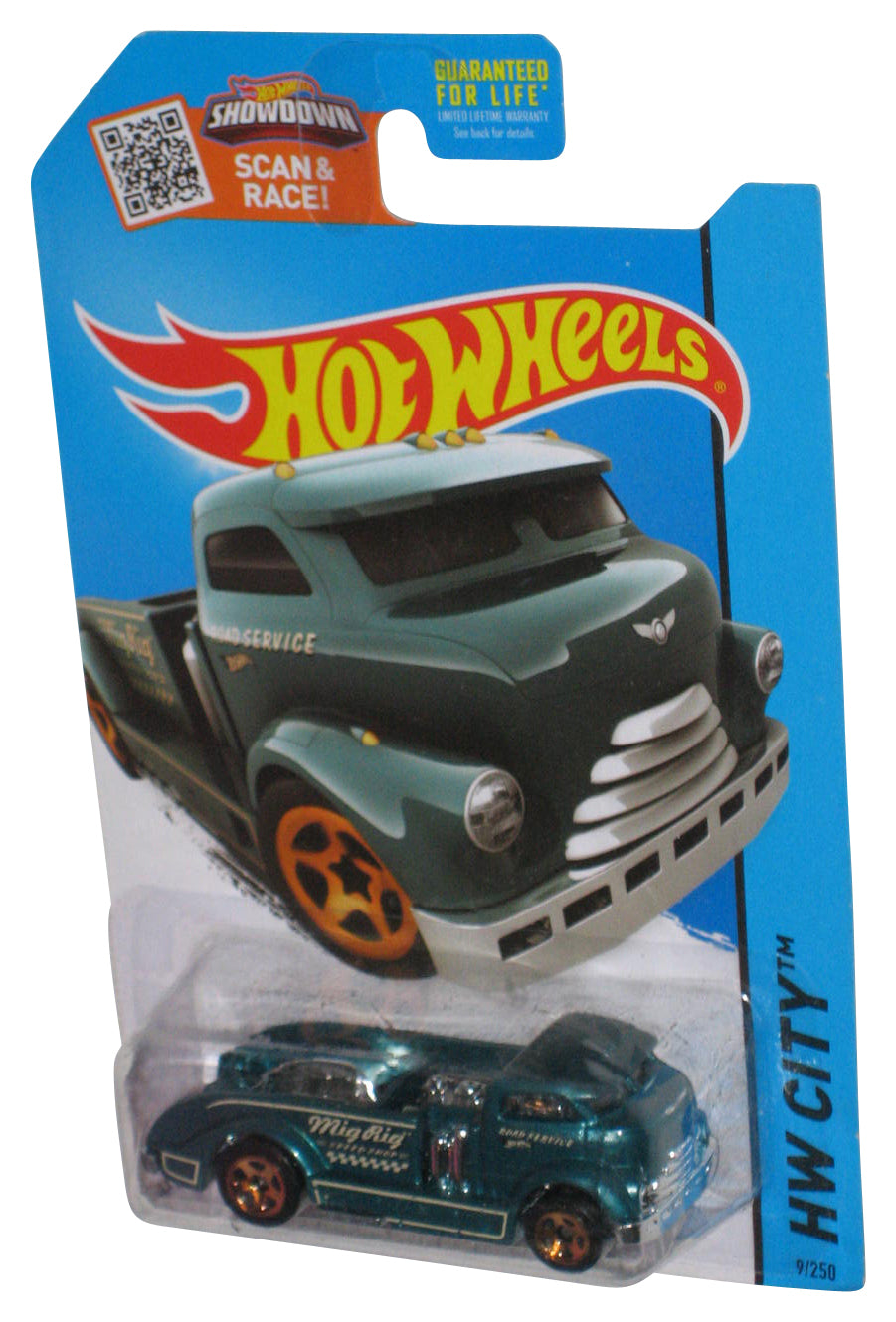 Hot Wheels HW City (2013) Mattel Teal Mig Rig Toy Truck 9/250