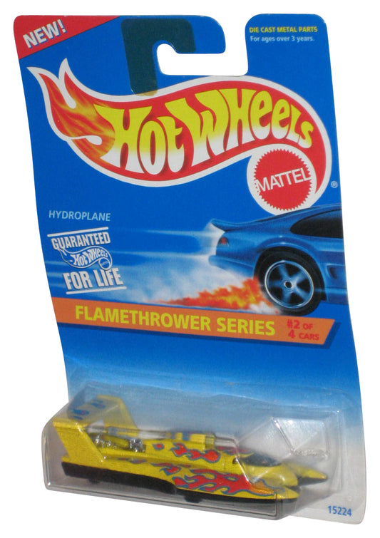 Hot Wheels Flamethrower Series 2/4 (1995) Yellow Hydroplane Toy #385