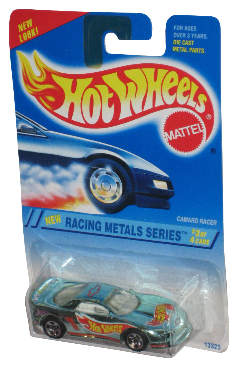 Hot Wheels Racing Metals Series 3/4 (1994) Silver Camaro Racer Toy Car #338