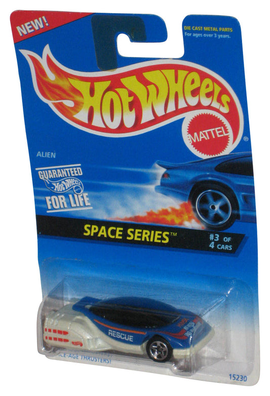 Hot Wheels Space Series 3/4 (1995) Blue Rescue Alien Die-Cast Toy Car #390