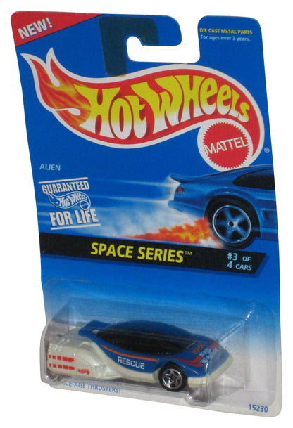 Hot Wheels Space Series 3/4 (1995) Blue Rescue Alien Die-Cast Toy Car #390