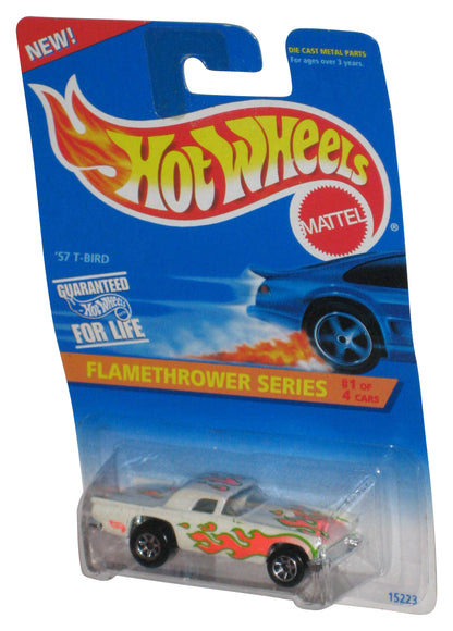 Hot Wheels Flamethrower Series 1/4 (1995) White '57 T-Bird Toy Car #384