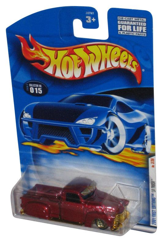 Hot Wheels 2001 First Editions 3/36 (2001) La Troca Red Toy Truck #015