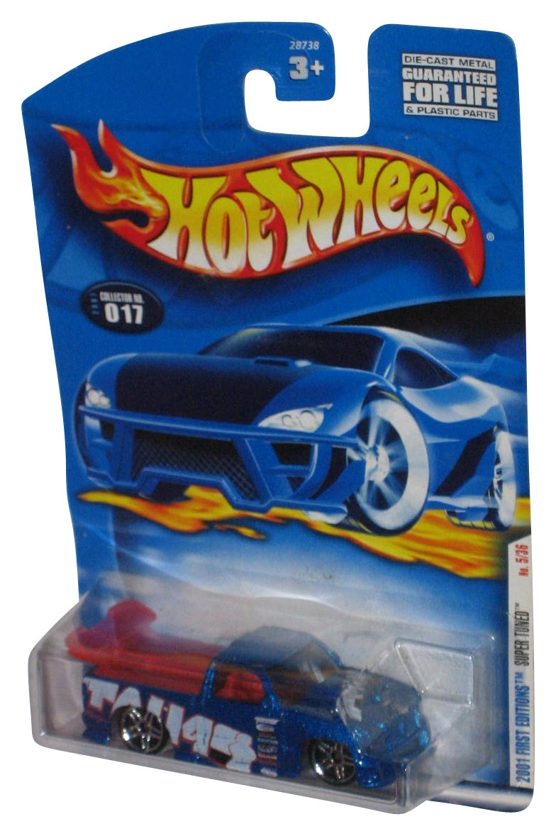 Hot Wheels 2001 First Editions 5/36 Super Tuned Blue Toy Truck #017