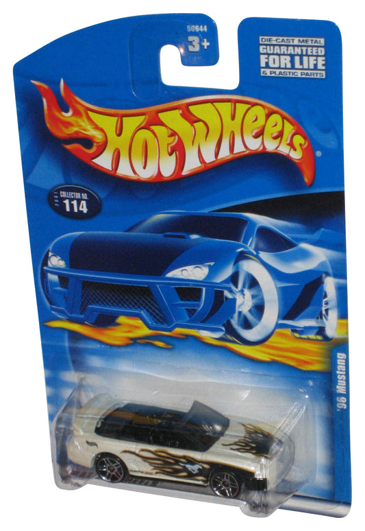 Hot Wheels White '96 Mustang (2001) Mattel Die-Cast Toy Car #114