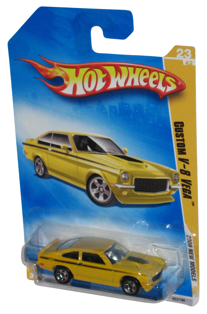 Hot Wheels 2009 New Models 23/42 Yellow Custom V-8 Vega Toy Car 23/190