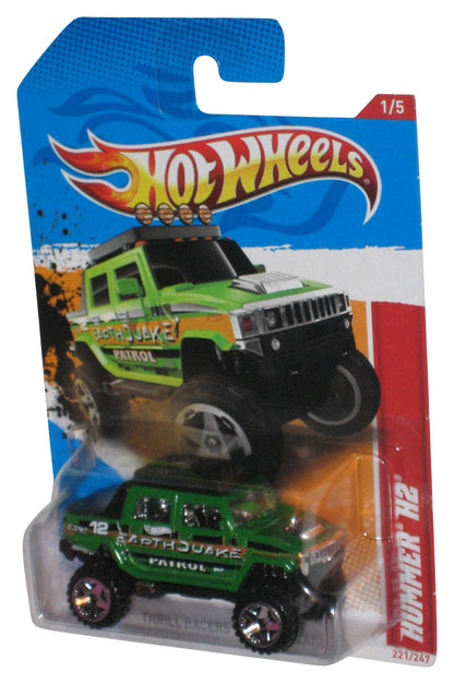 Hot Wheels Thrill Racers Earthquake '12 Green Hiummer H2 Toy Car 221/247