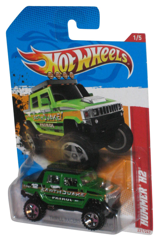 Hot Wheels Thrill Racers Earthquake '12 Green Hiummer H2 Toy Car 221/247