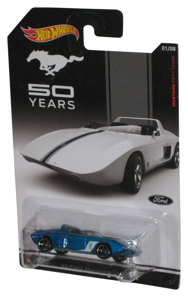 Hot Wheels 50 Years Blue '62 Ford Mustang Concept (2013) Mattel Toy Car 1/8