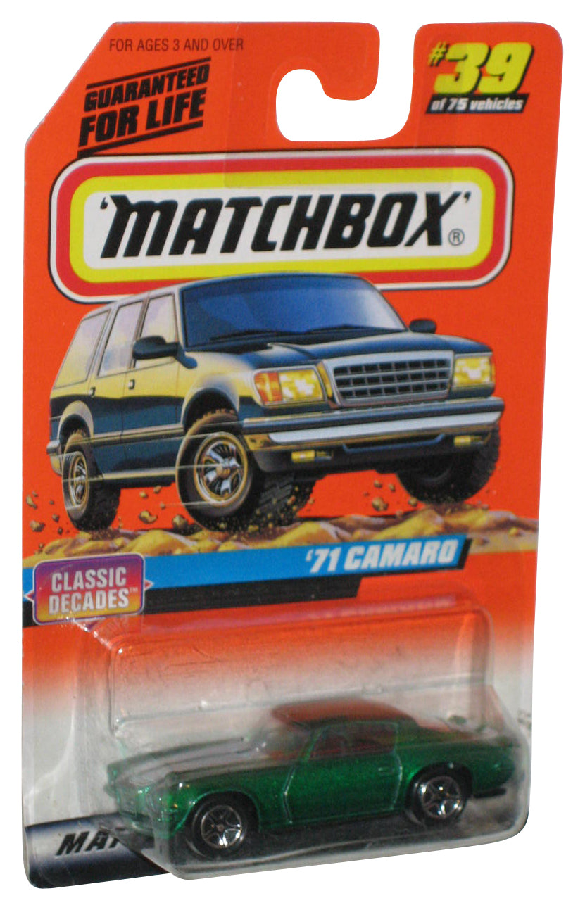 Matchbox Classic Decades (1997) Green '71 Camaro Toy Car #39/75