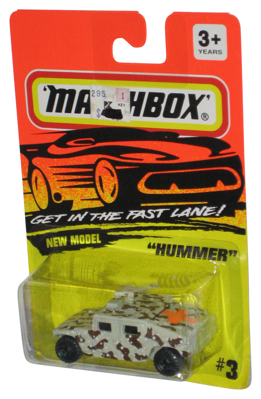 Matchbox Get In The Fast Lane (1993) New Model Hummer Die-Cast Toy #3 - (Dented Plastic)