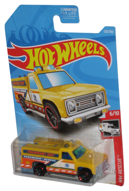 Hot Wheels HW Rescue 6/10 (2017) Yellow Rapid Responder Toy 123/250
