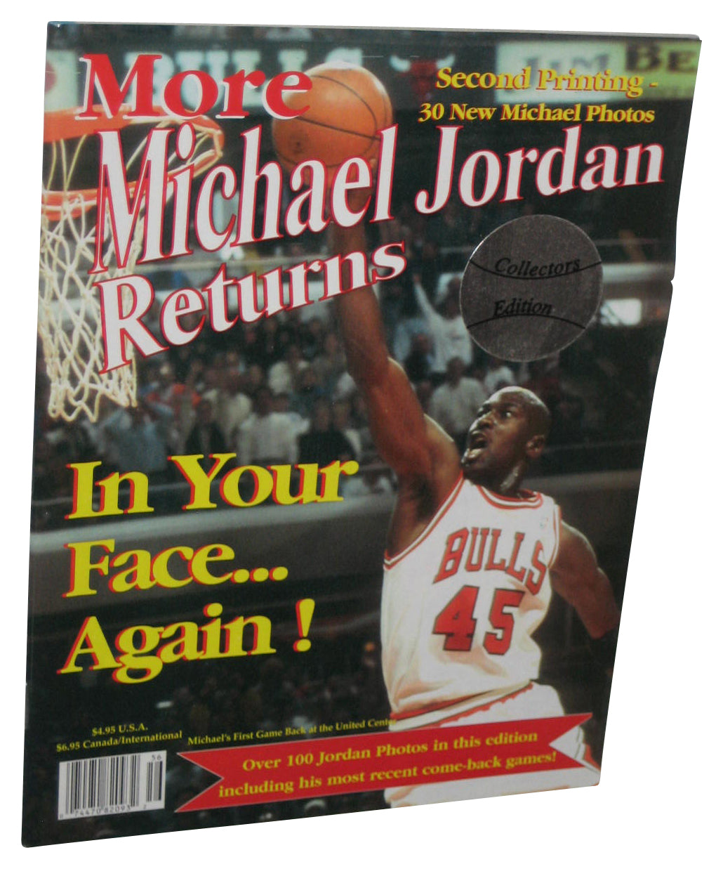 NBA Basketball Michael Jordan Returns In Your Face Again! Magazine Book