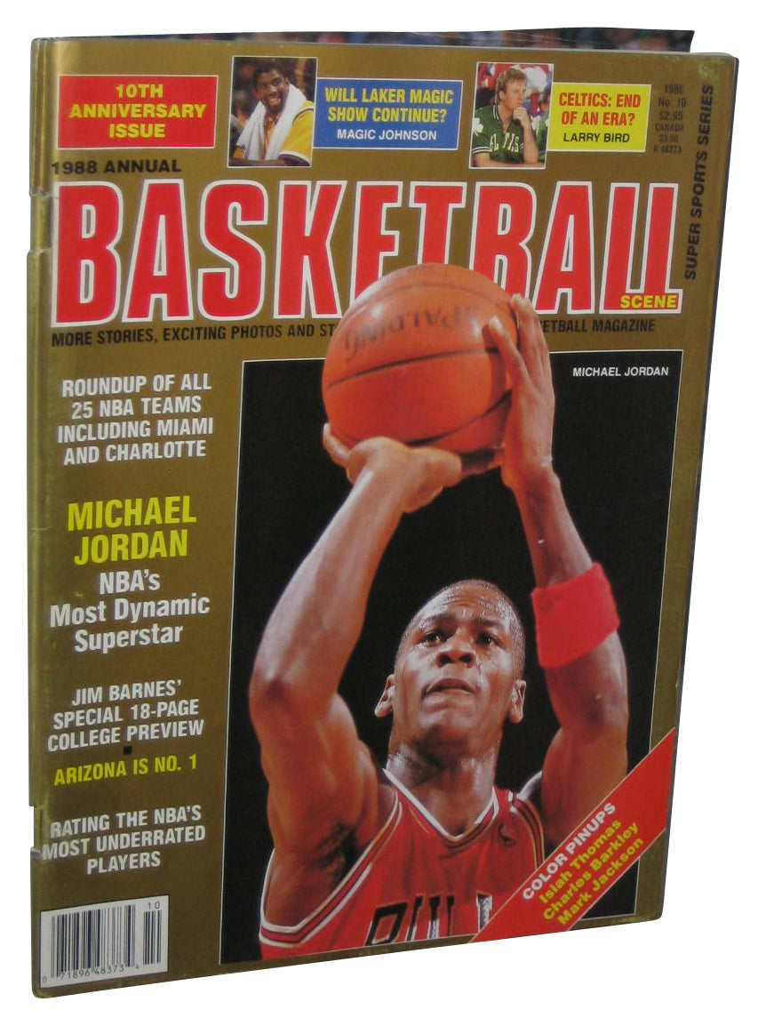 NBA Basketball Scene Michael Jordan 1988 Annual 10th Anniversary Magazine Book No. 10