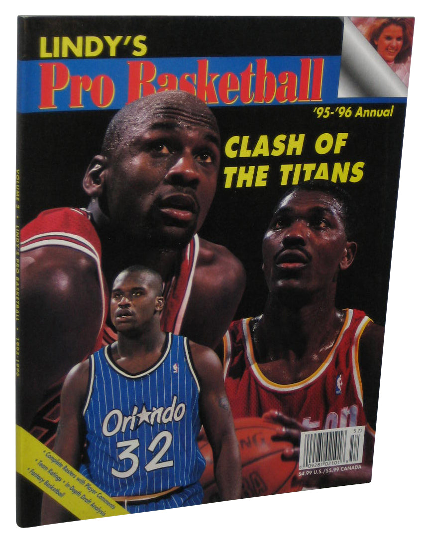 NBA Basketball Michael Jordan Lindy's Pro 95-96 Annual Magazine Book - (Clash of The Titans)