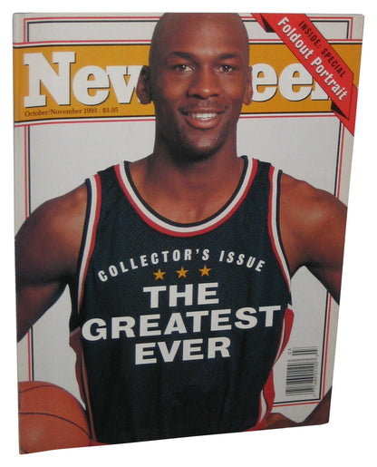 Newsweek NBA Basketball Michael Jordan October / November 1993 Magazine Book w/ Foldout Portrait