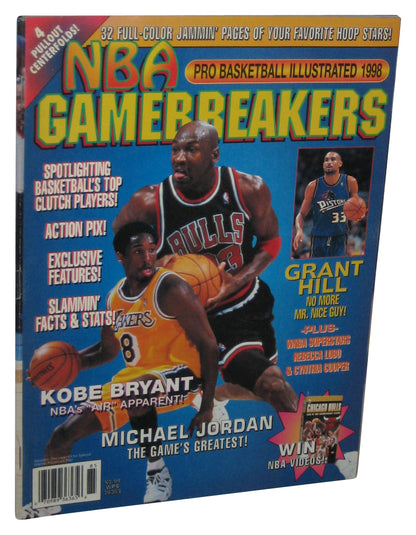 NBA Basketball Gamebreakers Illustrated 1998 Michael Jordan Magazine Book w/ 4 Pullout Centerfolds