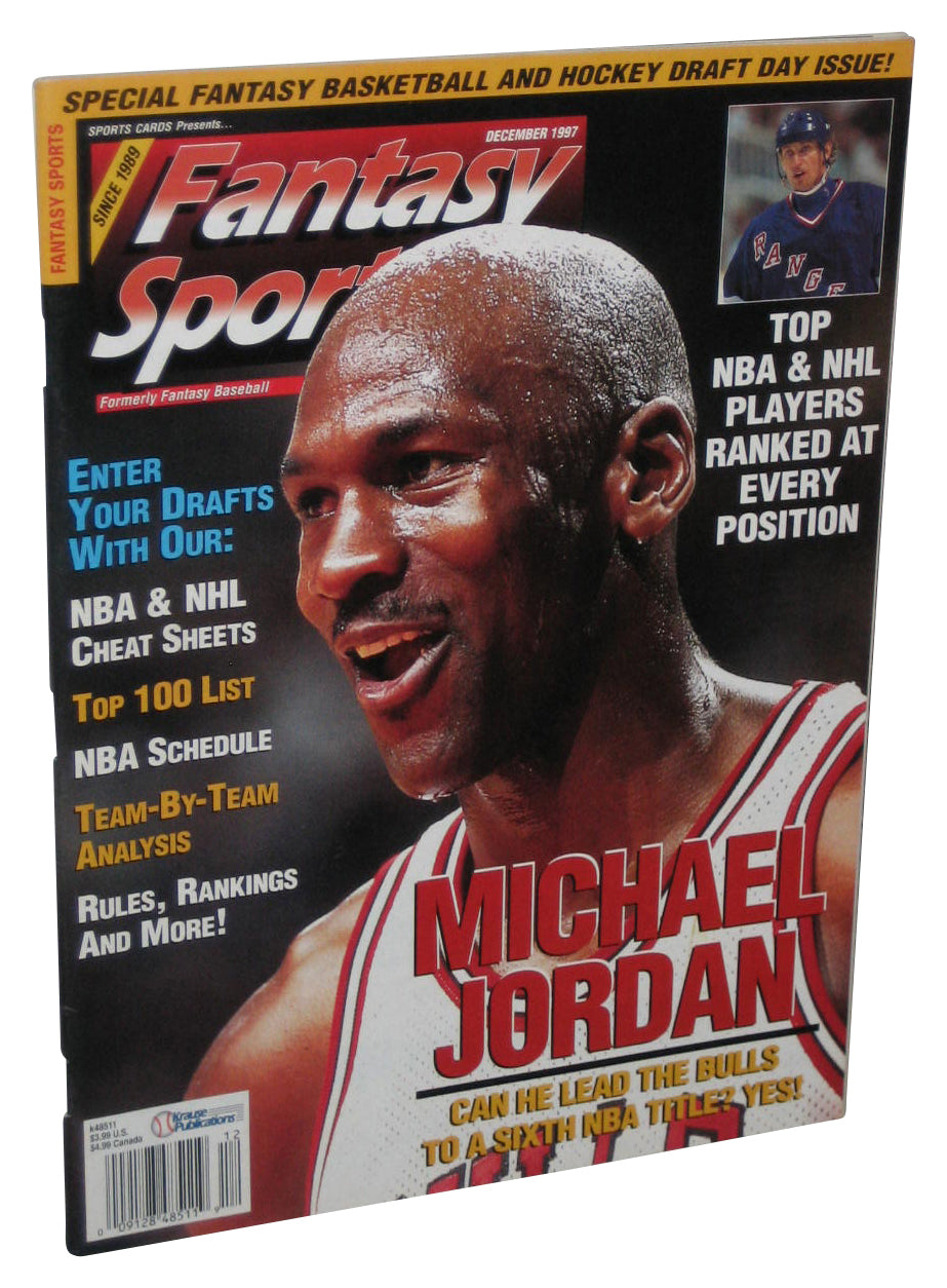 Fantasy Sports December 1997 NBA Basketball Michael Jordan Magazine Book