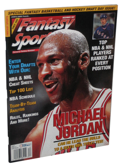 Fantasy Sports December 1997 NBA Basketball Michael Jordan Magazine Book