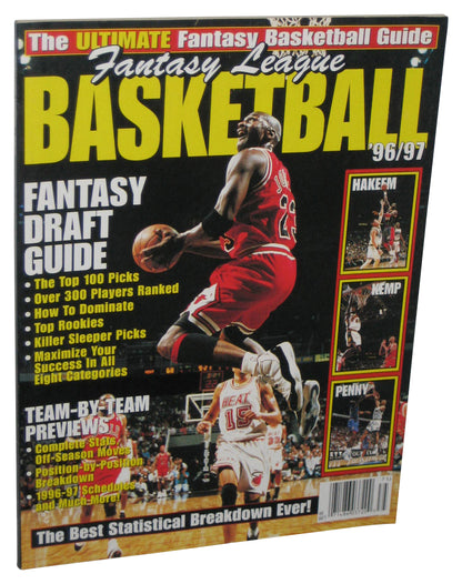 Fantasy League NBA Basketball '96/97 Michael Jordan Magazine Guide Book