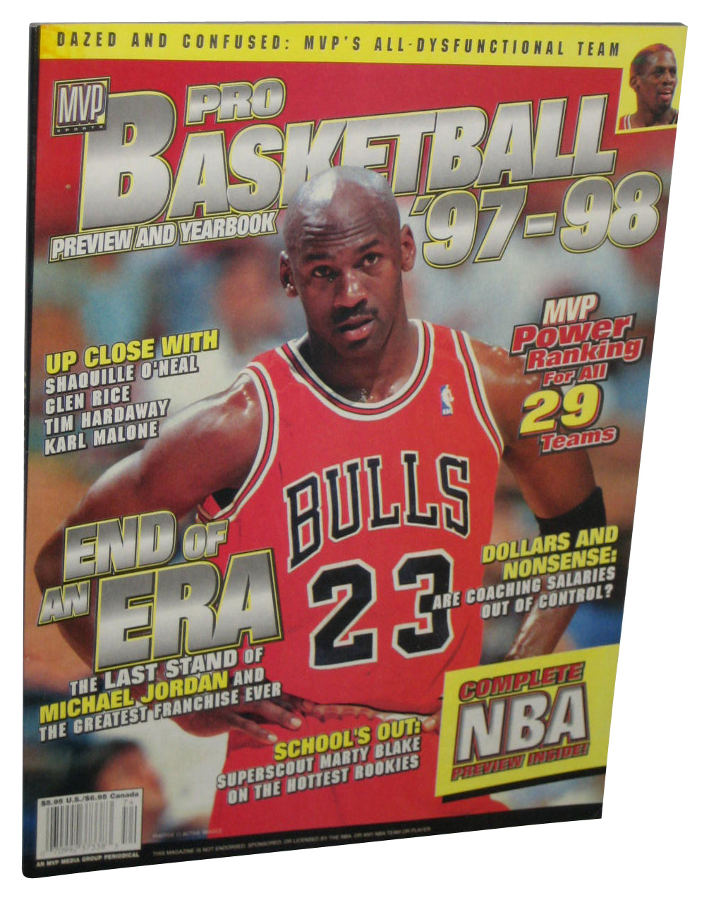 NBA Basketball Michael Jordan MVP Pro Preview & Yearbook '97-98 Magazine Book