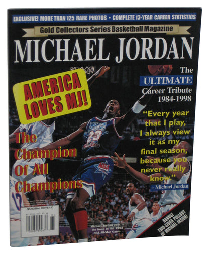 NBA Basketball Michael Jordan Gold Ultimate Career Tribute 1984-1998 Magazine Book