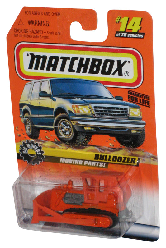 Matchbox Moving Parts Big Movers Orange Bulldozer Construction Toy #14/75