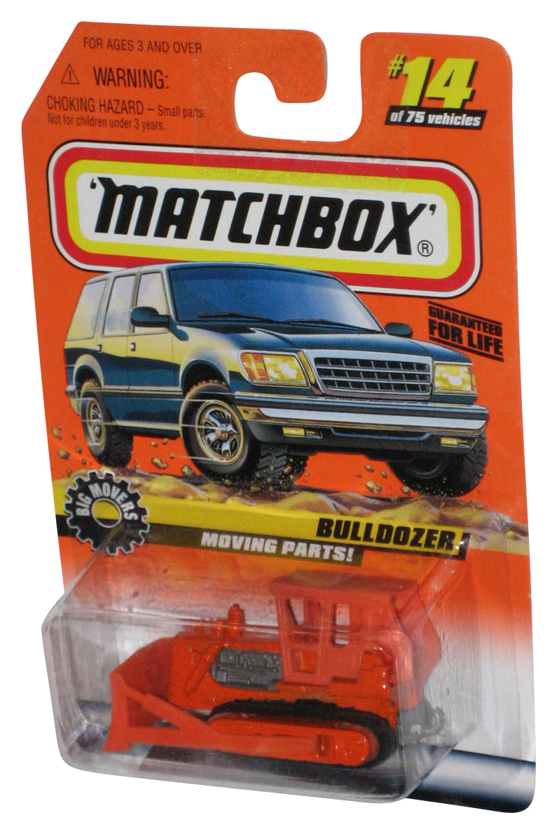 Matchbox Moving Parts Big Movers Orange Bulldozer Construction Toy #14/75