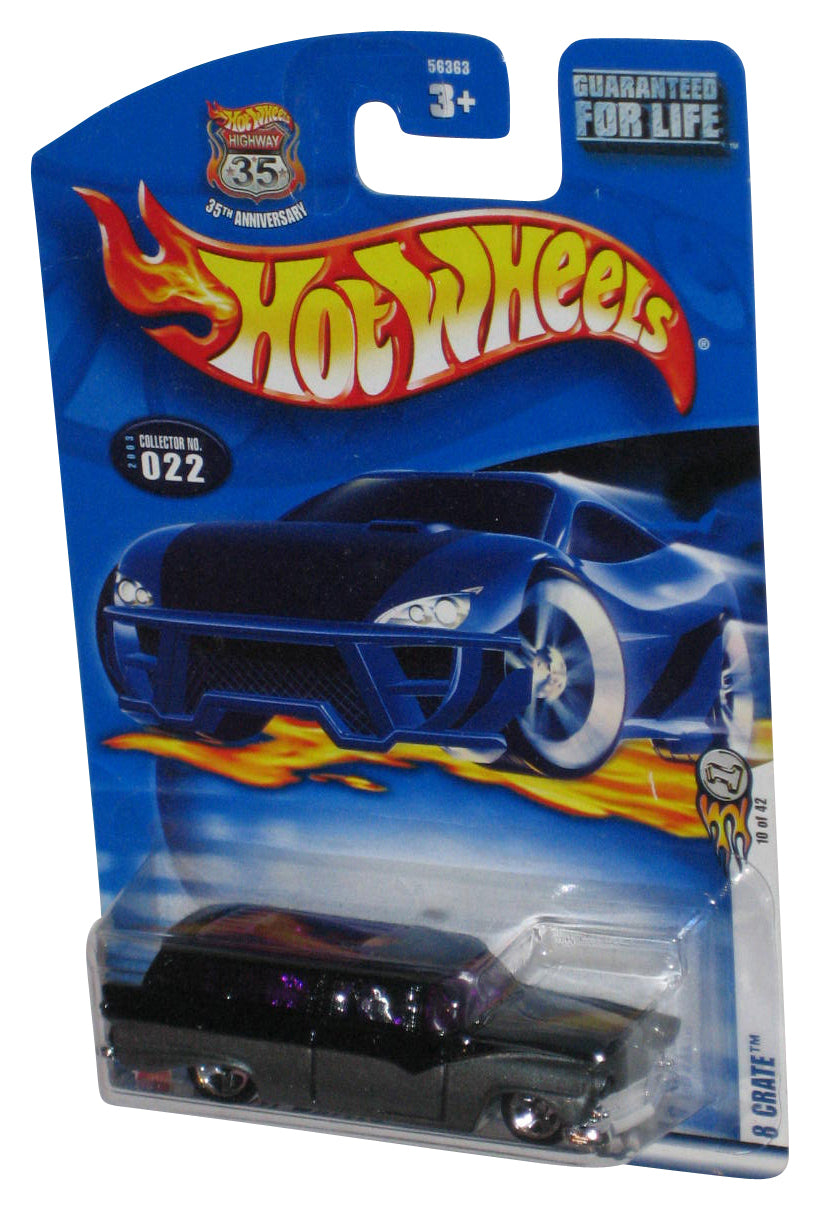 Hot Wheels 8 Crate Black Silver & Purple (2003) Die-Cast Toy Car #022