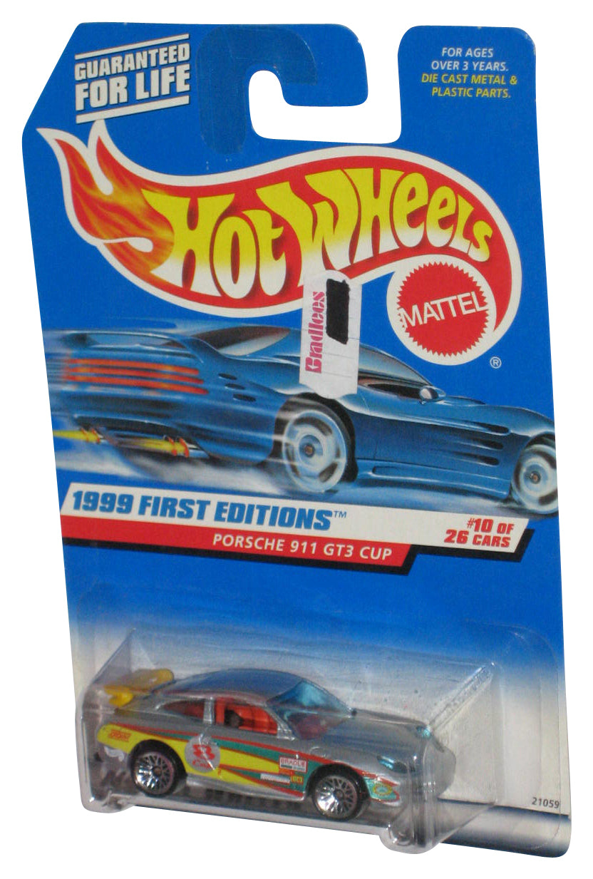 Hot Wheels 1999 First Editions 10/26 Silver Porsche 911 GT3 Cup Toy Car #912