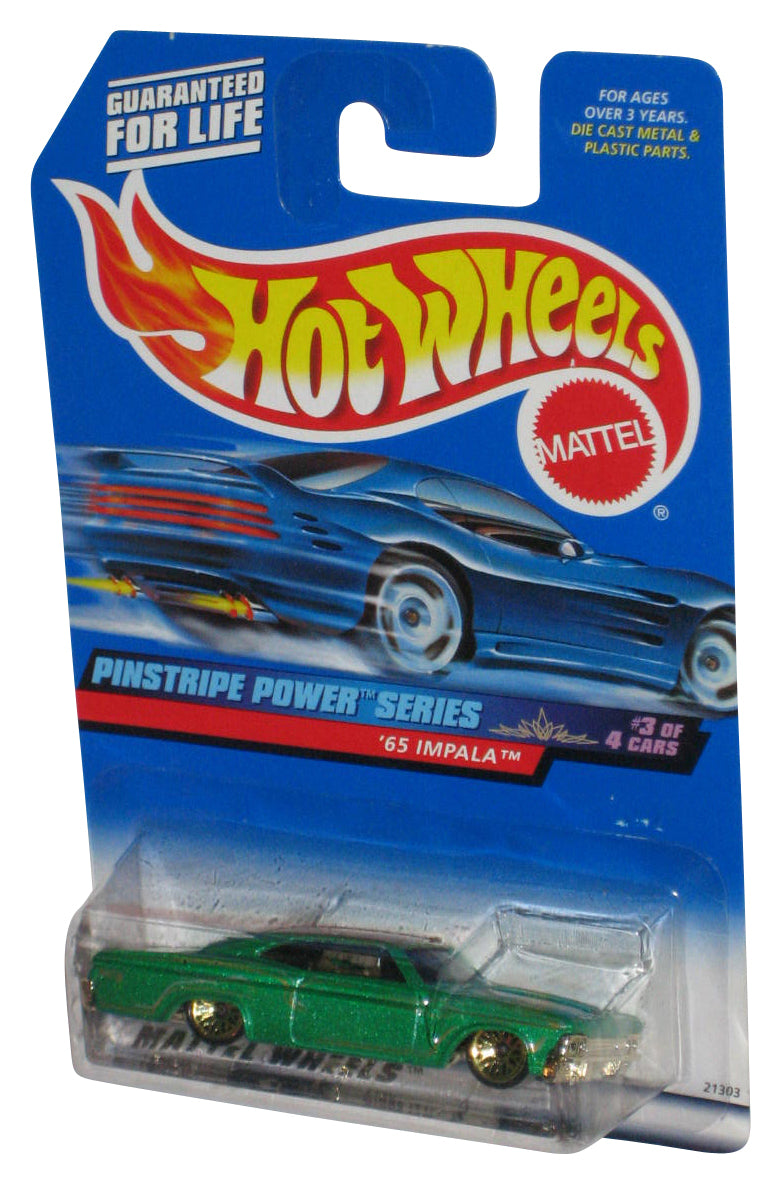 Hot Wheels Pinstripe Power Series 3/4 (1998) Green '65 Impala Toy Car #955