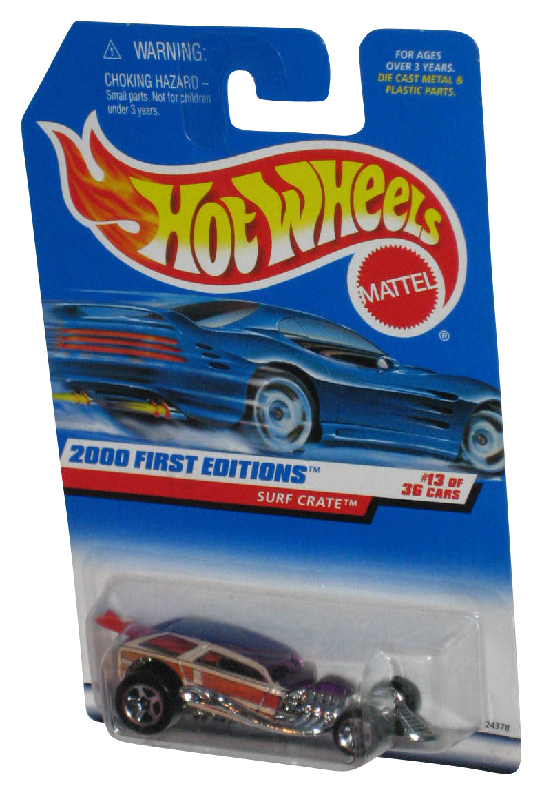 Hot Wheels 2000 First Editions 13/36 Purple Surf Crate Toy Car #073