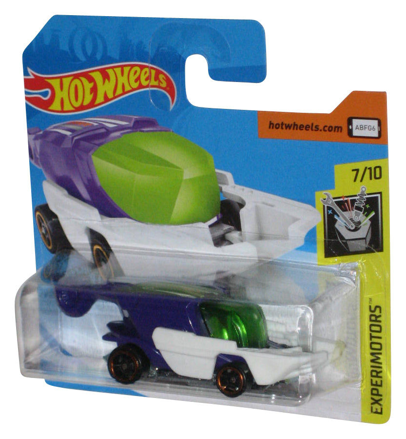Hot Wheels Experimotors (2018) Purple Sky Boat Toy Car 7/10 - (Short Card)
