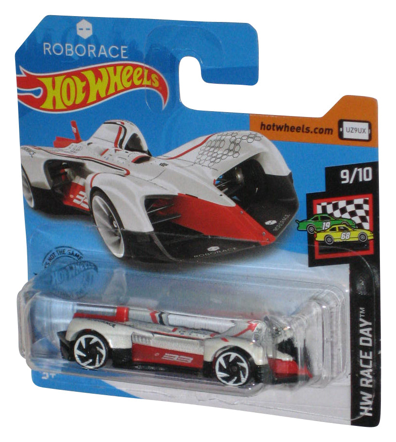 Hot Wheels HW Race Day (2018) Roborace Robocar White Toy Car 9/10 - (Short Card)