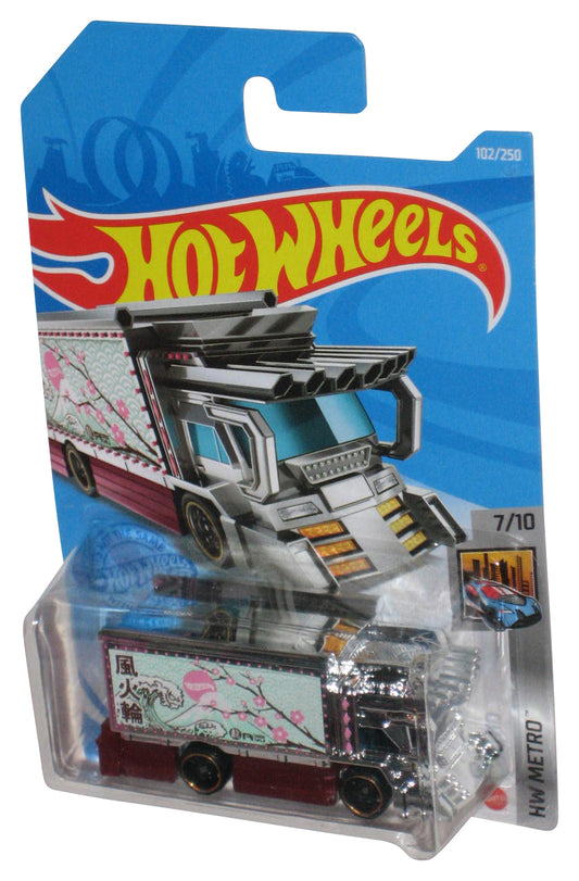 Hot Wheels HW Metro 7/10 (2021) Raijin Express Chrome & Red Toy Car 102/250
