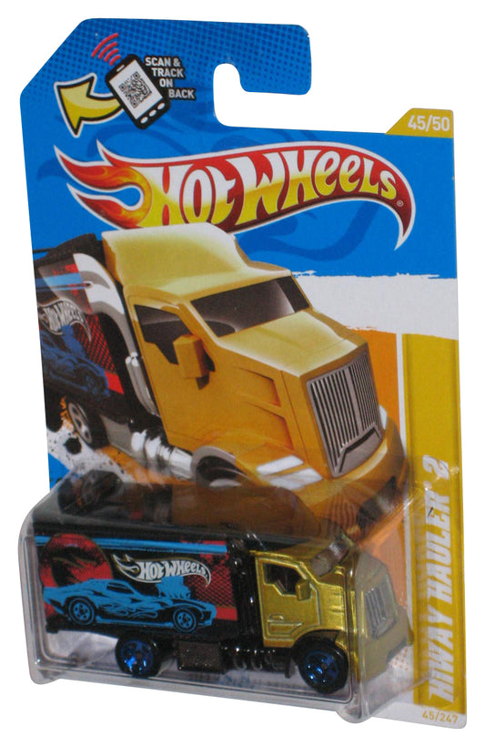 Hot Wheels 2012 New Models 45/50 Hiway Hauler 2 (2011) Black & Gold Toy Truck 45/247