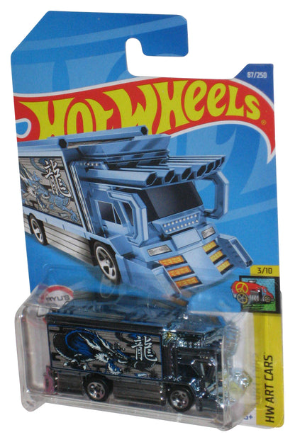 Hot Wheels HW Art 3/10 (2021) Blue & Chrome Raijin Express Toy Truck 87/250