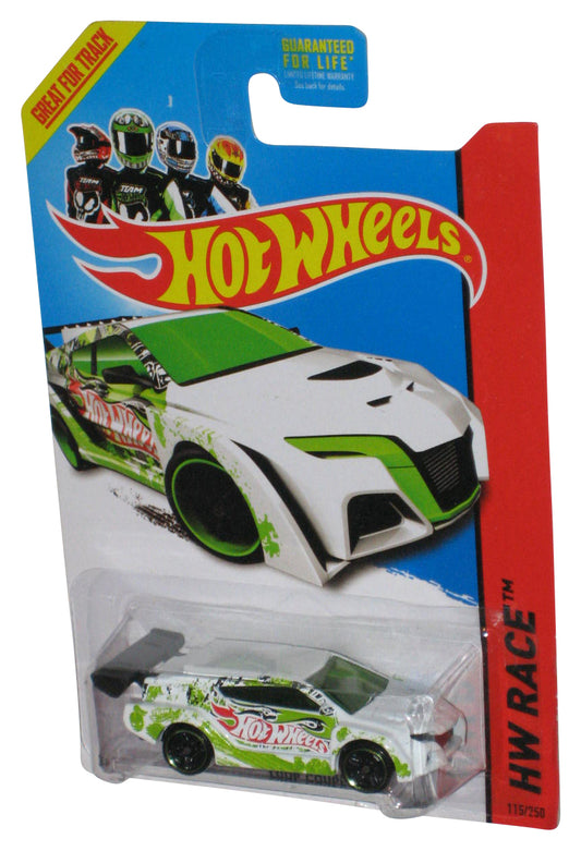 Hot Wheels HW Race (2013) White & Green Loop Coupe Toy Car 115/250