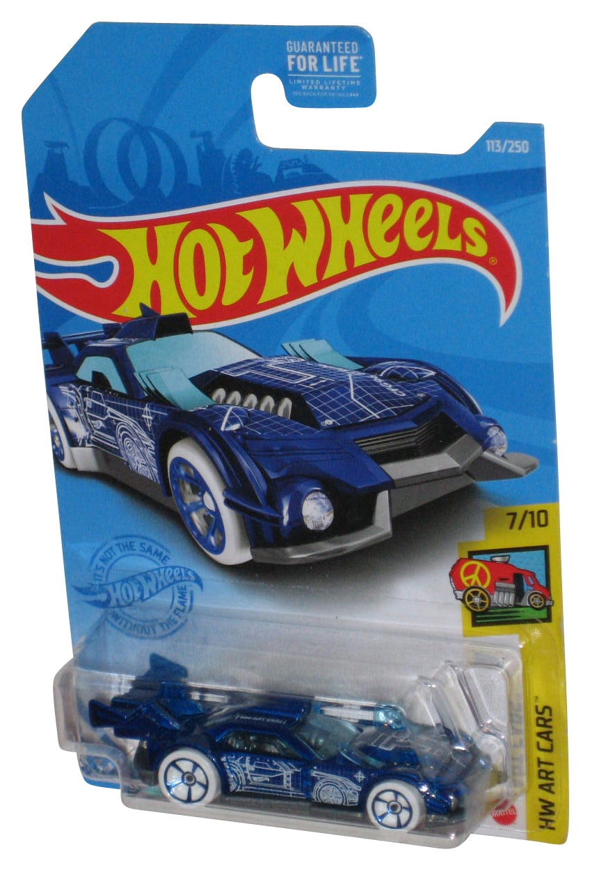 Hot Wheels HW Art 7/10 (2020) Blue GT Hunter Die-Cast Toy Car 113/250
