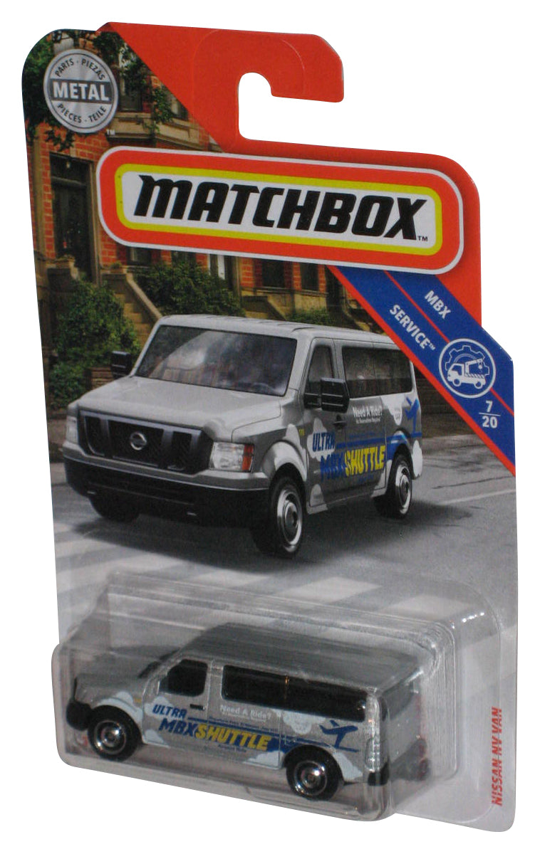 Matchbox MBX Service 7/20 (2018) Silver Ultra Shuttle Nissan NV Van 84/100