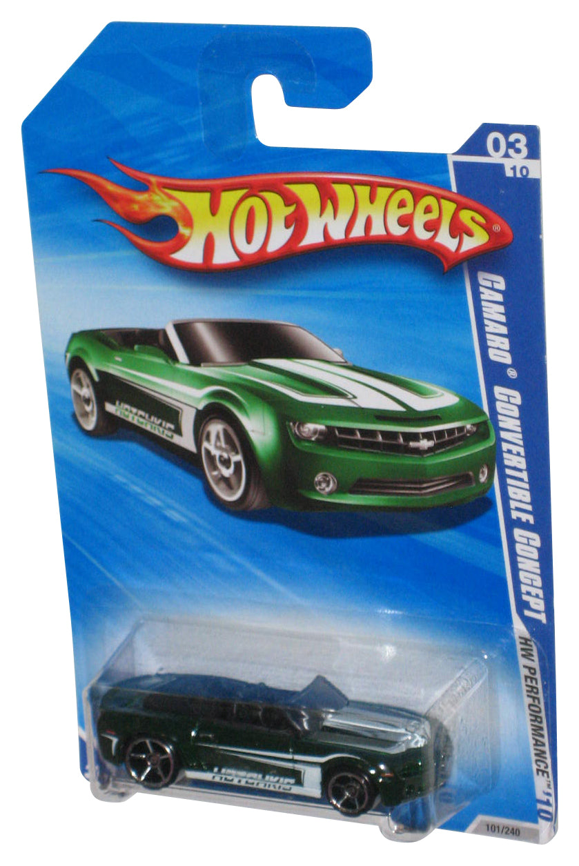 Hot Wheels HW Performance '10 Green Camaro Convertible Concept Toy Car 101/240