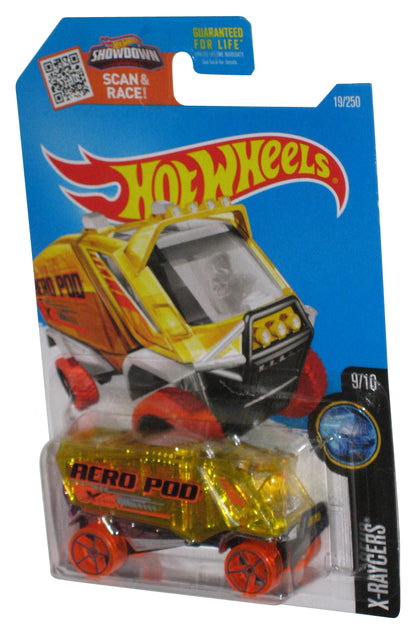 Hot Wheels X-Raycers 9/10 (2015) Yellow Aero Pod Die-Cast Toy Car 19/250