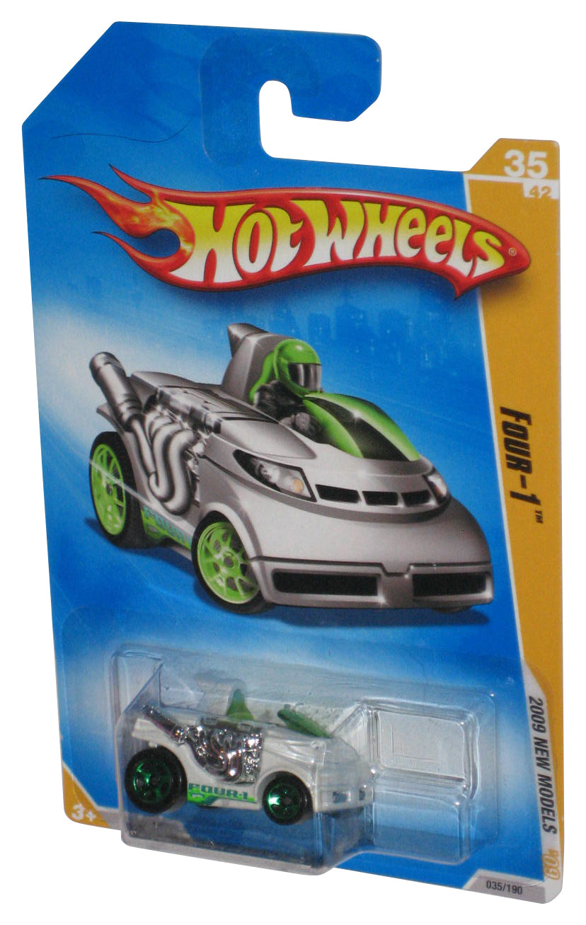 Hot Wheels 2009 New Models White & Green Four-1 Toy Car 035/190