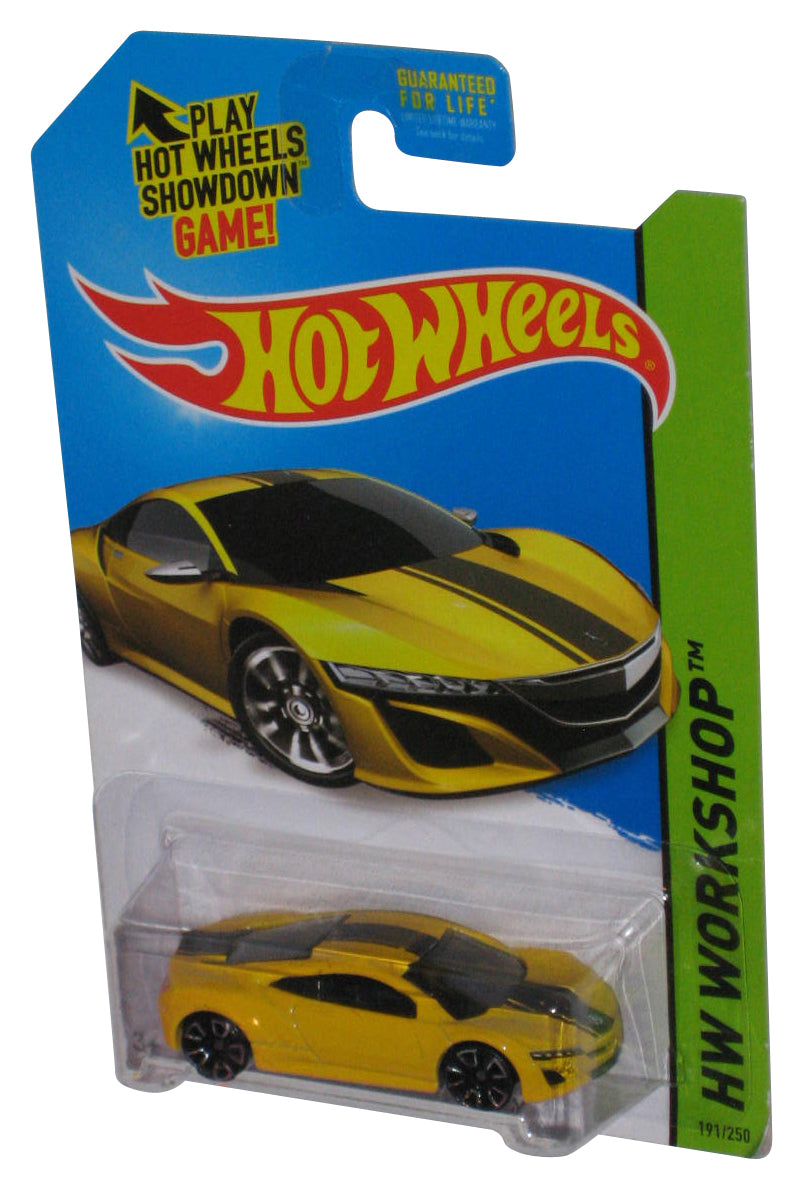 Hot Wheels HW Workshop (2013) Yellow '12 Acura NSX Concept Toy Car 191/250