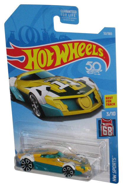 Hot Wheels HW Sports 3/10 (2017) Yellow & Green Toy Car 52/365