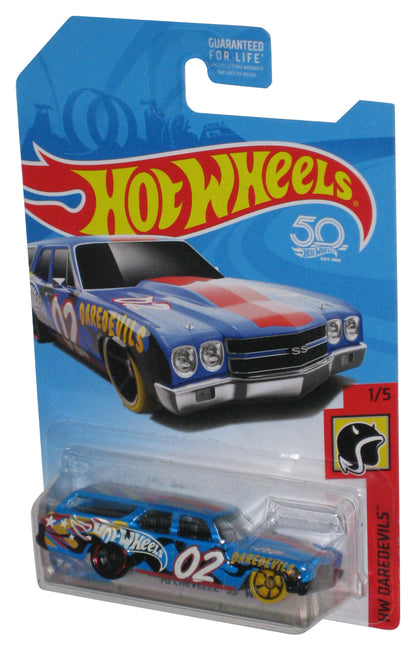 Hot Wheels HW Daredevils 1/5 (2017) Blue '70 Chevelle SS Wagon Car