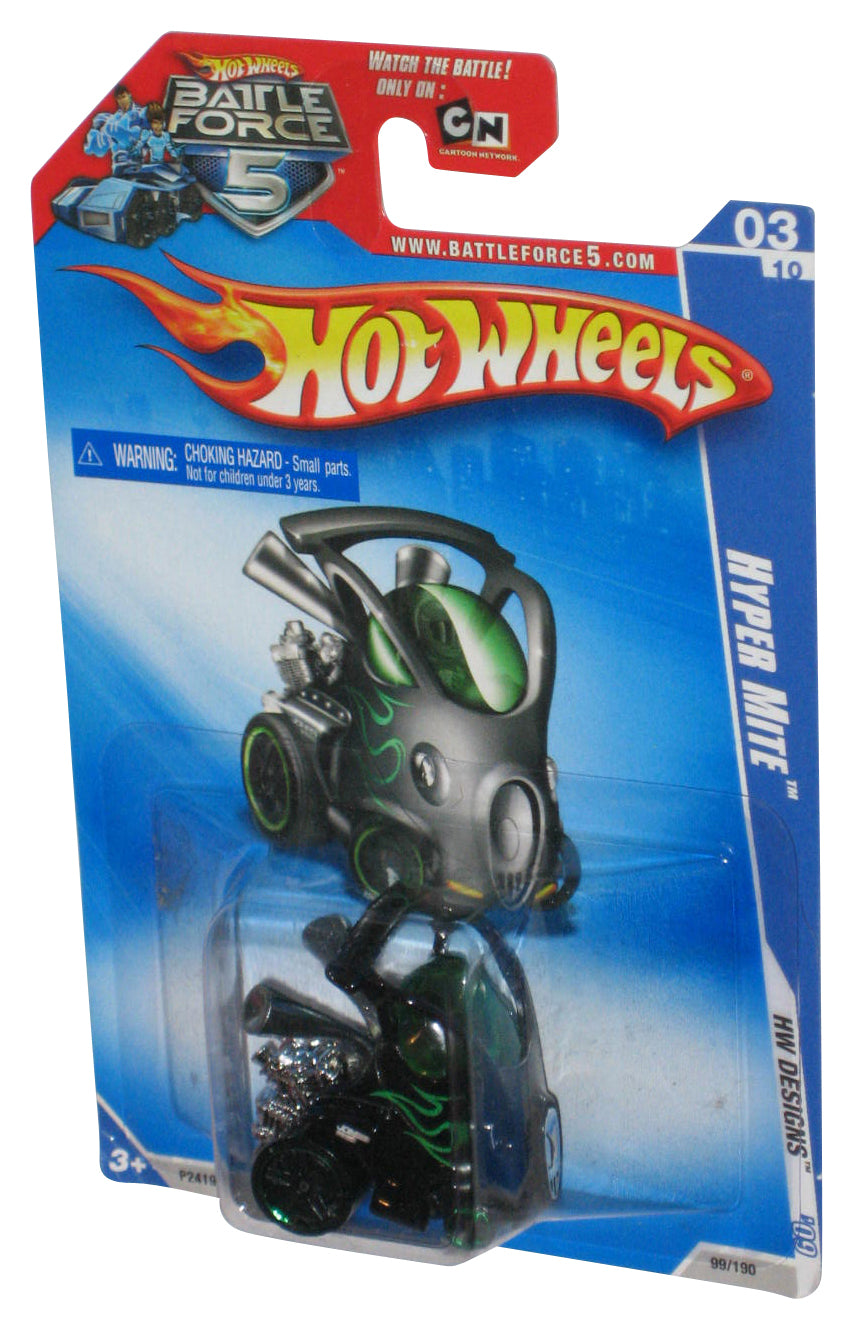 Hot Wheels HW Designs '09 Battle Force 5 Black & Green Hyper Mite Toy Car 99/190