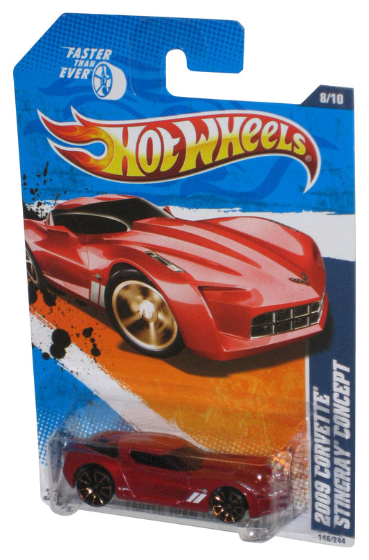 Hot Wheels Faster Than Ever '11 (2010) Red 2009 Corvette Stingray Concept Toy Car 148/244