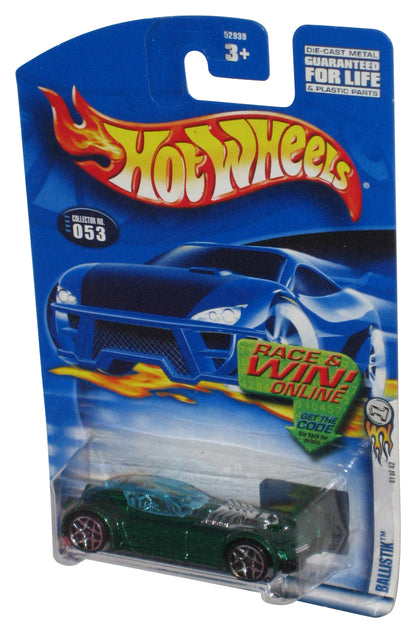 Hot Wheels Ballistik (2002) Mattel Green Die-Cast Toy Car #053